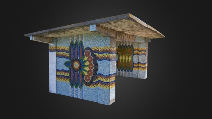 Maksymivka, Mosaic Bus Stops, Poltava Region 3D Model