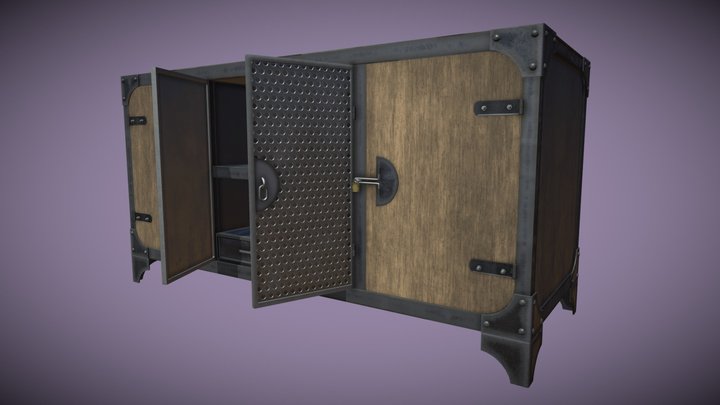 Industrial Media Cabinet 3D Model