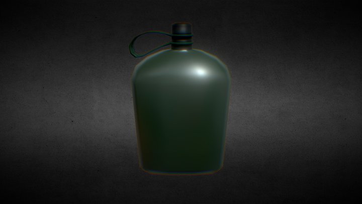 Low Polly Camping Canteen 3D Model