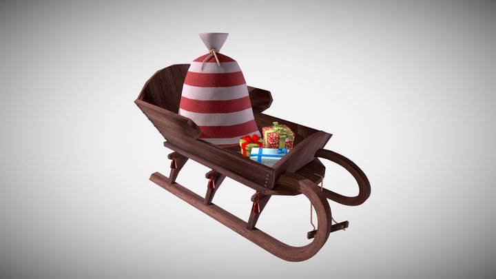 Christmas Sleigh 3D Model