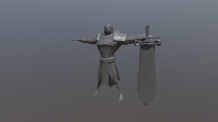 Muscular Metal Hollow Man Of The North 3D Model