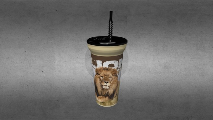 Lion Cup 3D Model