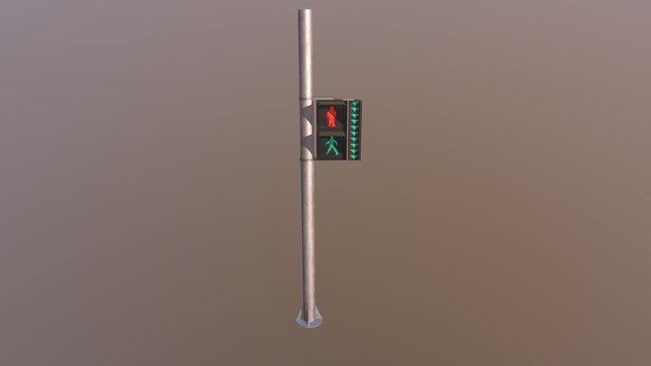 Pedestrian Traffic Light 3D Model