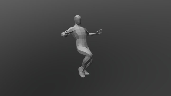 Animation of a Sneaking Person 3D Model