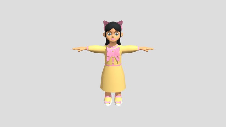 Little Girl Character2 3D Model