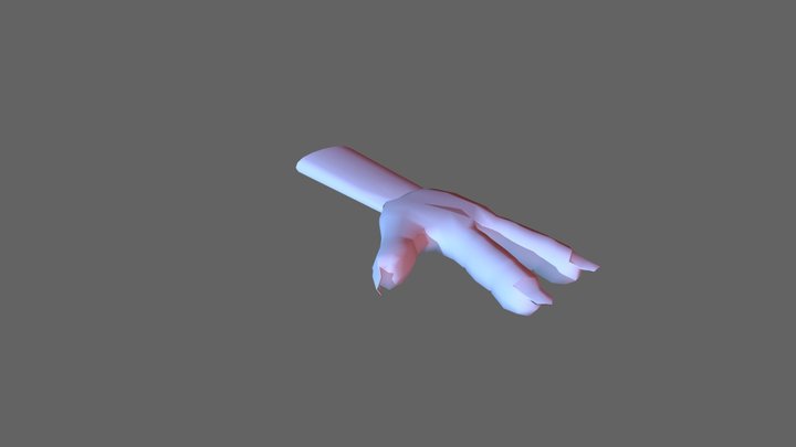 Alien hand three fingers. 3D Model
