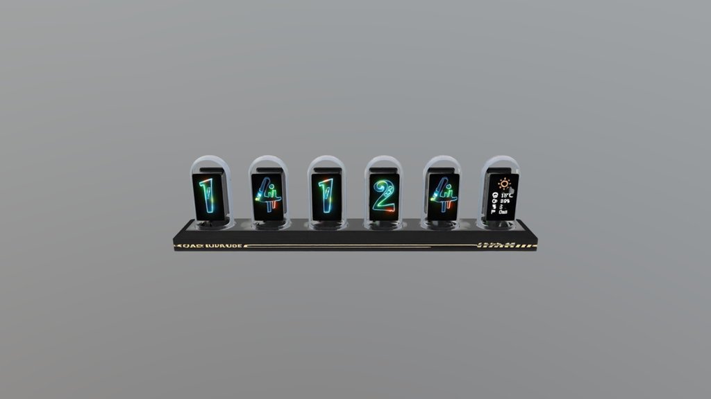 futuristic desk clock