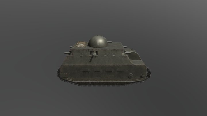 Fiat 2000 tank 3D Model