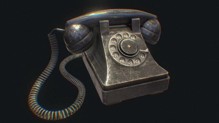 Retro Phone 3D Model
