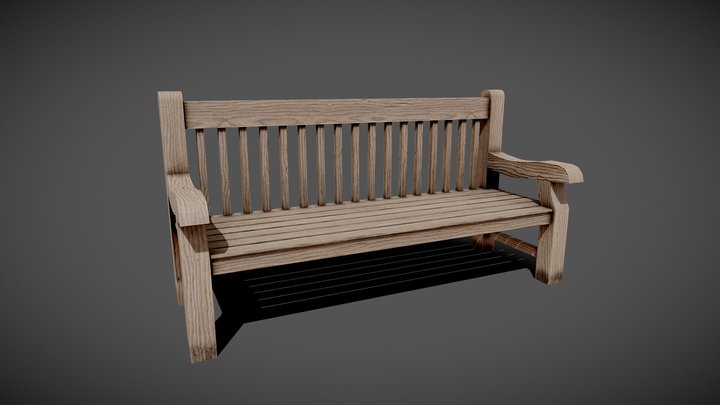 Park Bench 3D Model