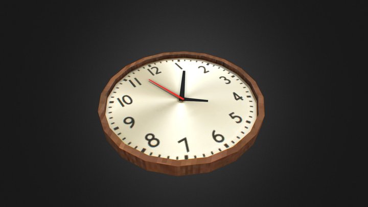 Wall Clock - Low Poly