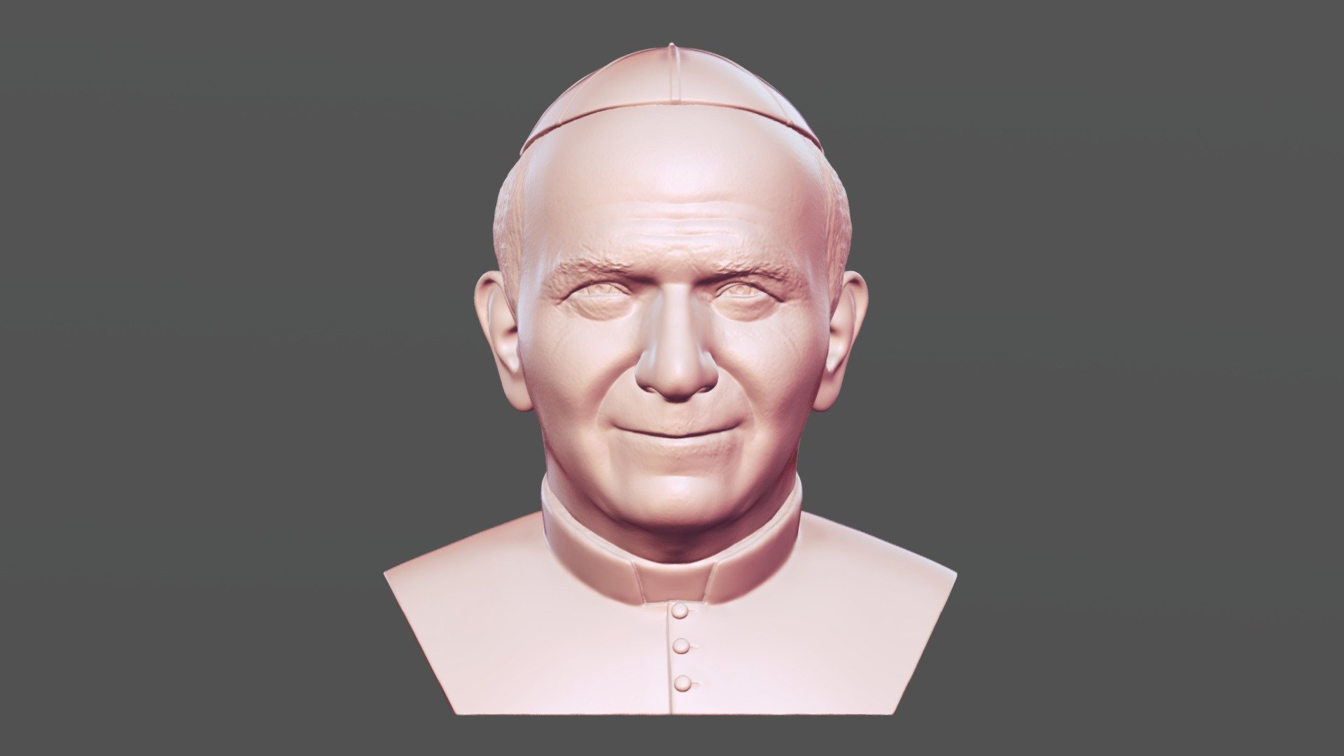 Pope John Paul II bust for 3D printing