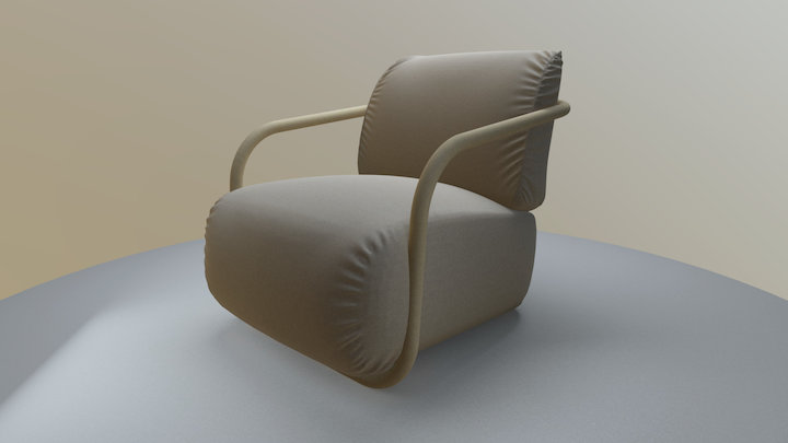 Bugholzsessel 3D Model