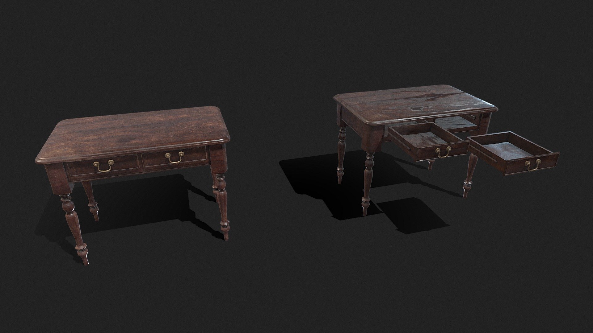 Vintage Desk - Buy Royalty Free 3D model by Thiago Ferraro ...