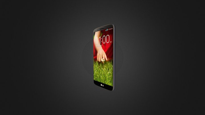LG G2 Black 3D Model