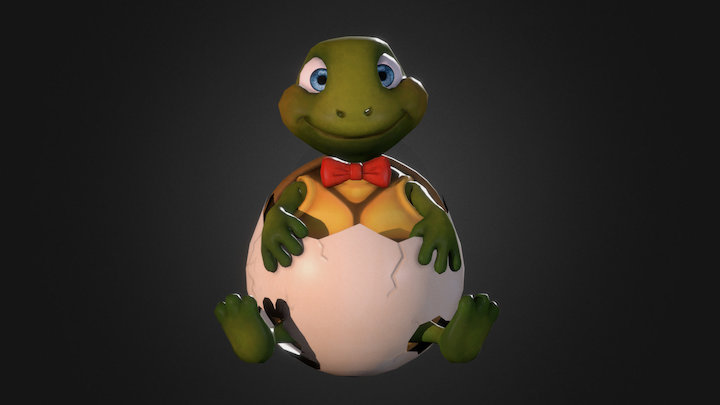 Baby Turtle 3D Model