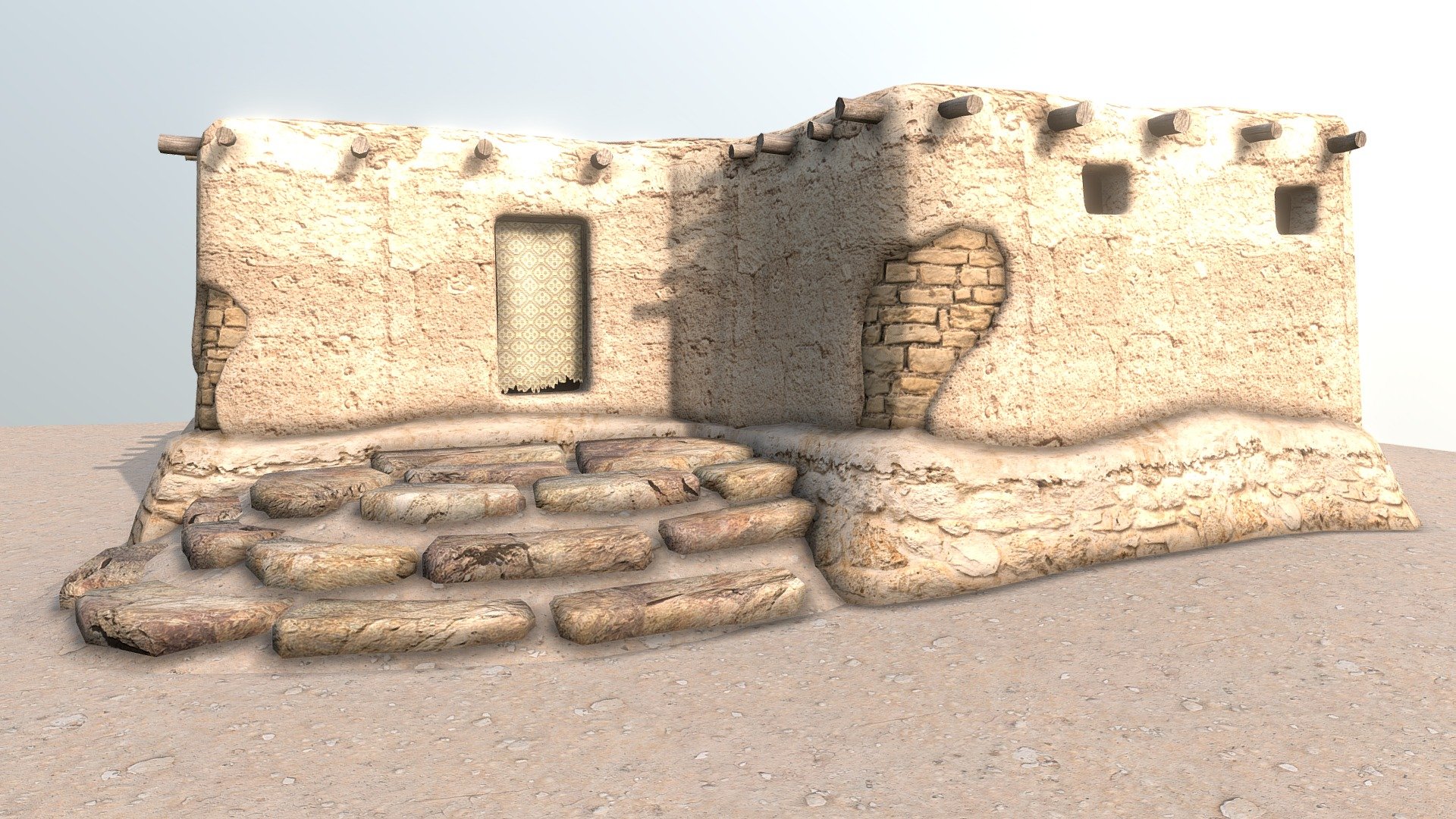 Desert house 01 FREE — Sketchfab embed 3D viewer