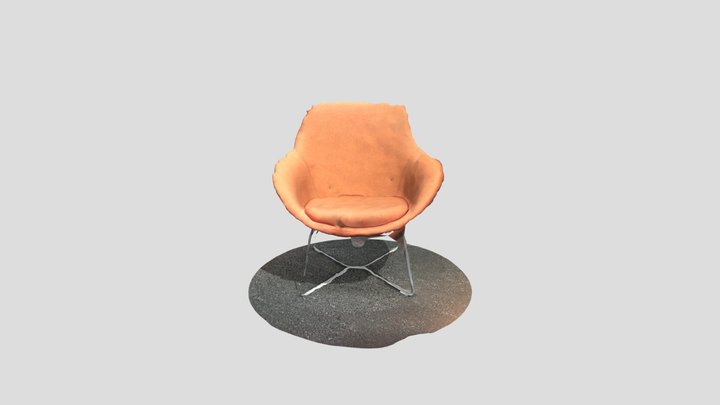 Orange_ Chair 3D Model