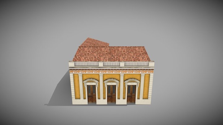 Colonial House 1 - Merida 3D Model