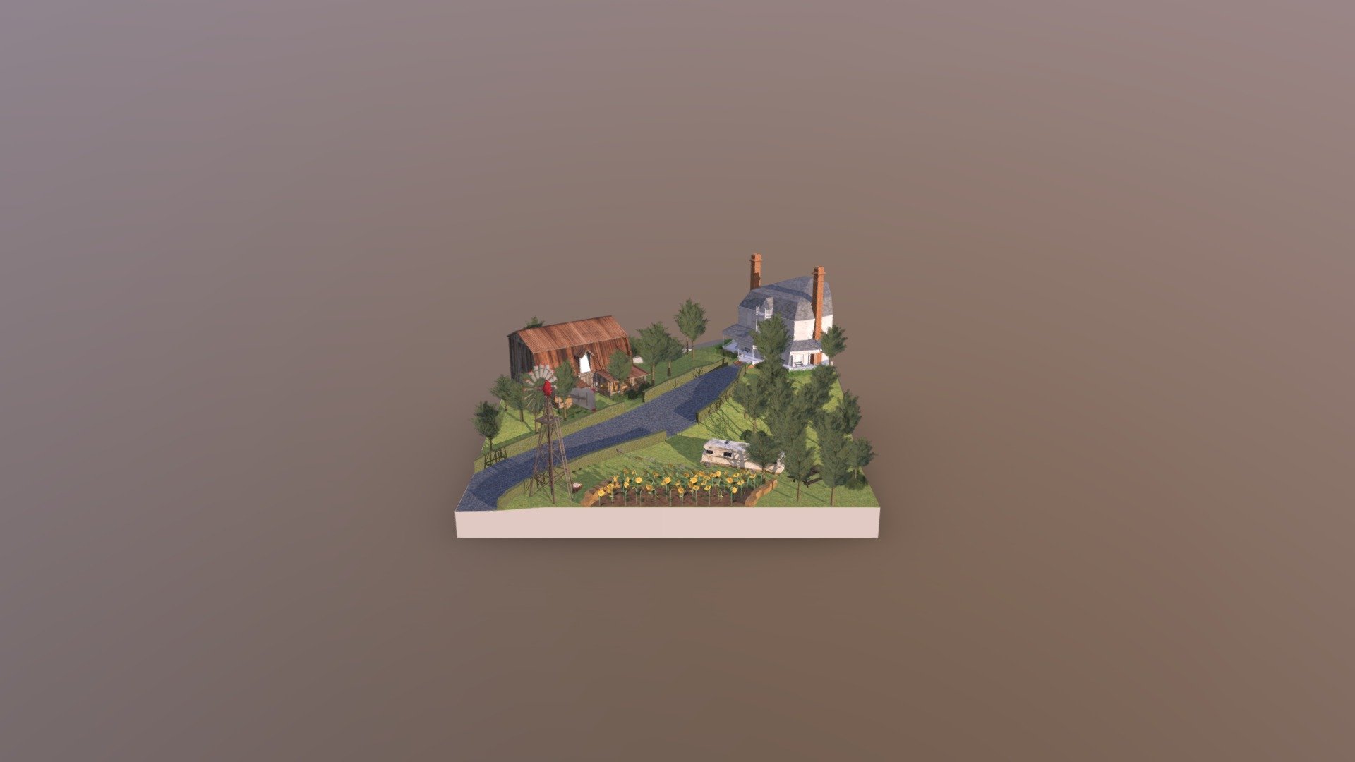 Walking Dead - Hershel Farm - 3D Low Poly Final - 3D model by Steve ...