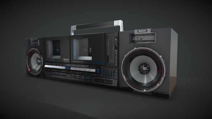 Cassette tape recorder 3D Model