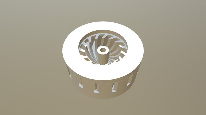 Desktop Single Tone Mechanical Siren 3D Model
