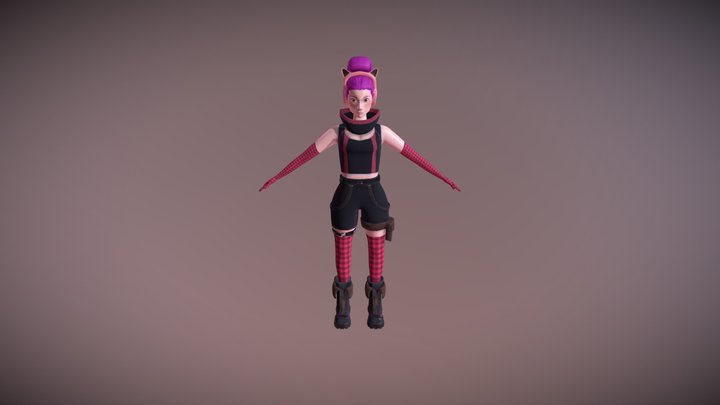Retrofuturistic character 3D Model