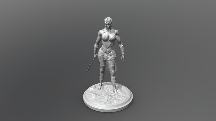 Female Spartan 3D Model