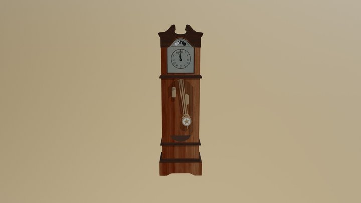 Grand Father Clock 3D Model