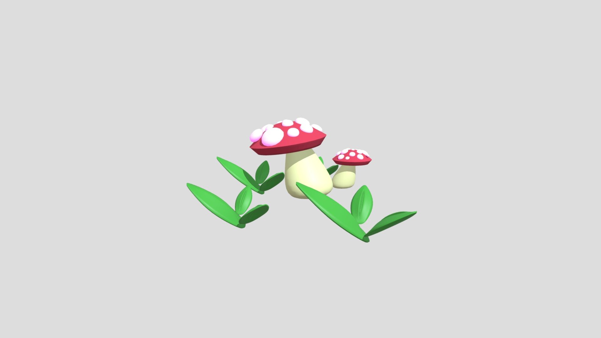 Mushrooms and grass