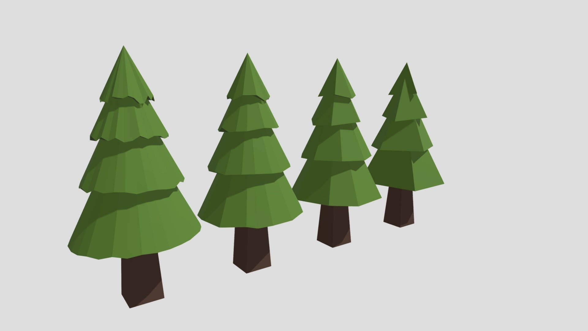 Lowpoly Pinetree with LODs