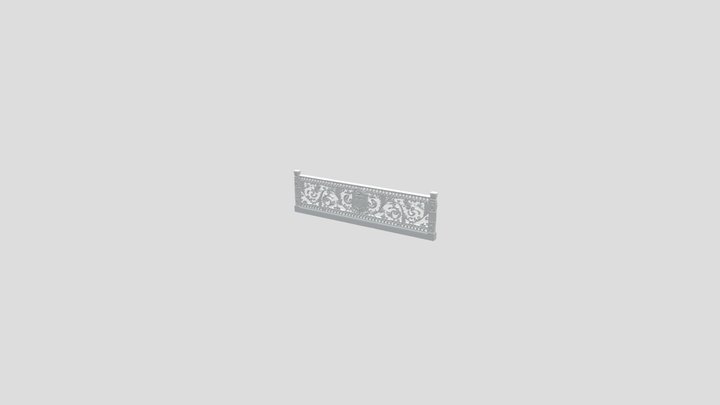 Ornate Regal Railing 3D Model