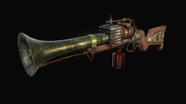 The Annihilator MK. II Steampunk Disruptor 3D Model