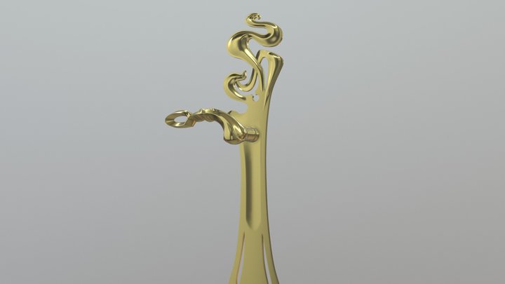 Vervloet - Plate 223 and door handle 1243 3D Model