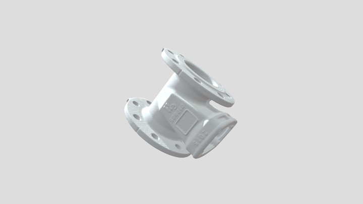 Flanged Gate Valve 3D Model