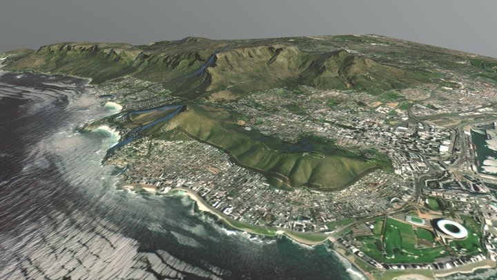 Terrain Map - Table Mountain South Africa – Modelo 3D gratuito STL