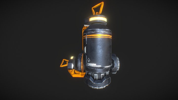 Sci-Fi Grenade 3D Model