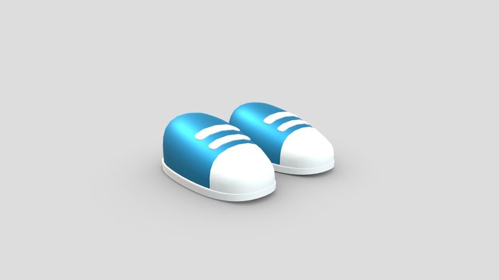 Low Poly Sneakers 3D Model