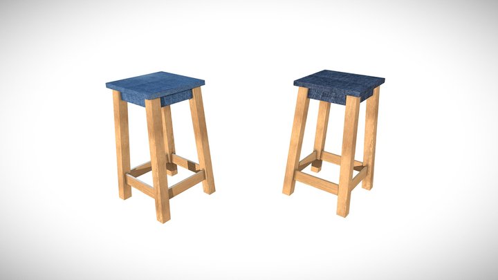 Tabouret Double 3D Model