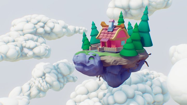 Flying Turtle House 3D Model