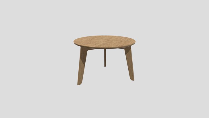 Classic round side table 3D Model