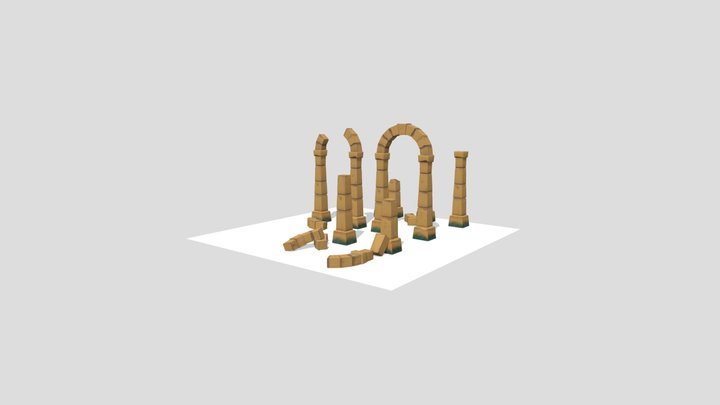 Vulpes assets pillars 3D Model