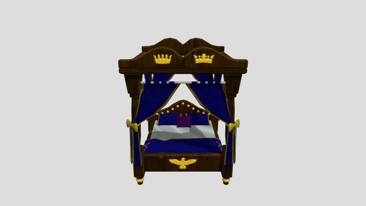 Royal Bed 3D Model