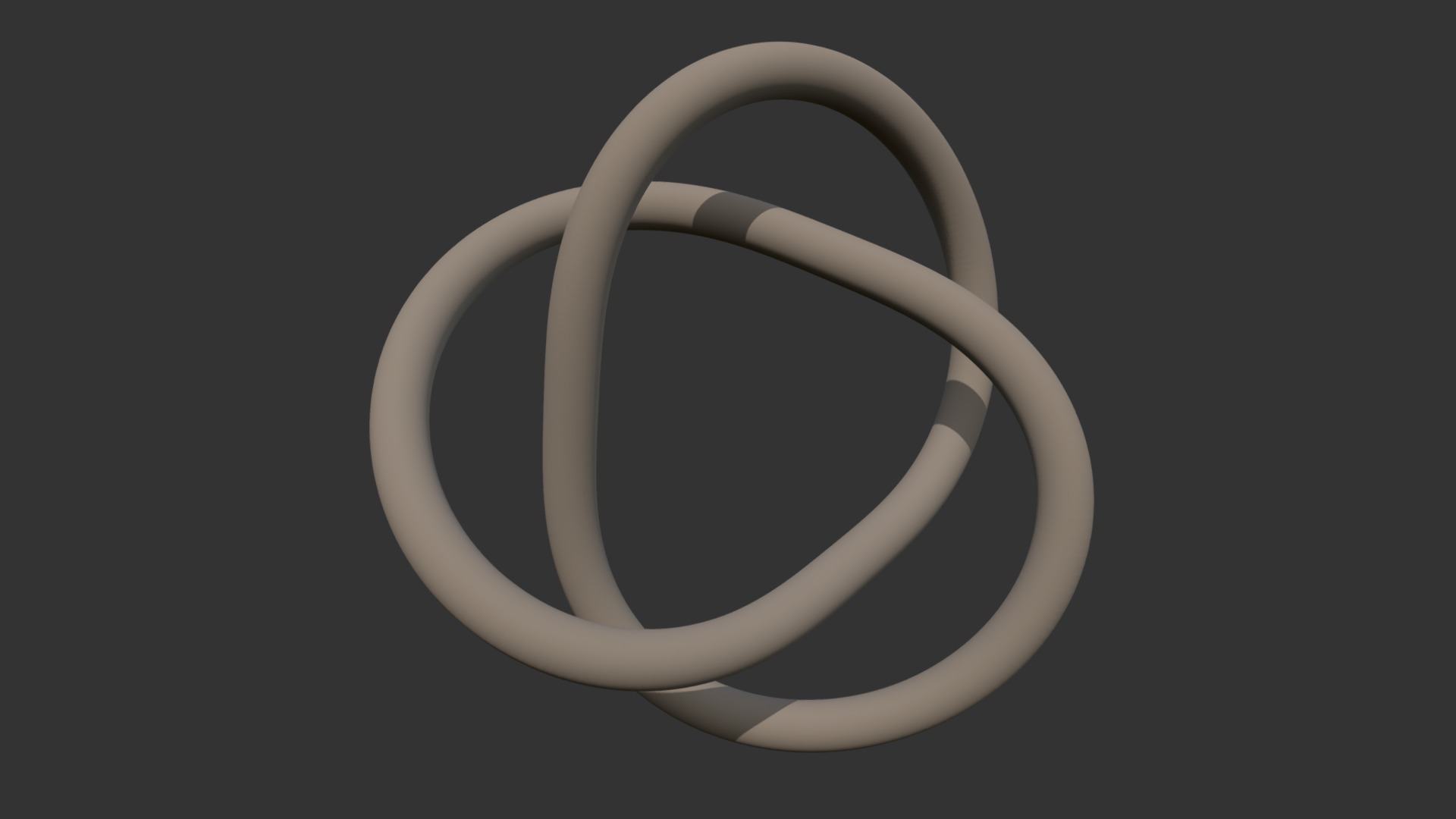 3D model Knot 6 - This is a 3D model of the Knot 6. The 3D model is about a white ring with a black background.