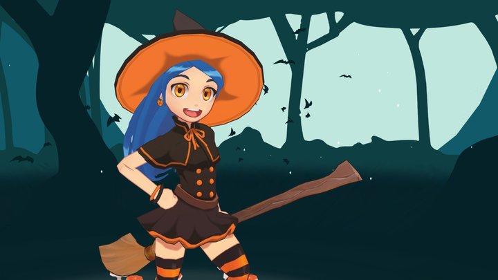 Fairy Ring Witch 3D Model