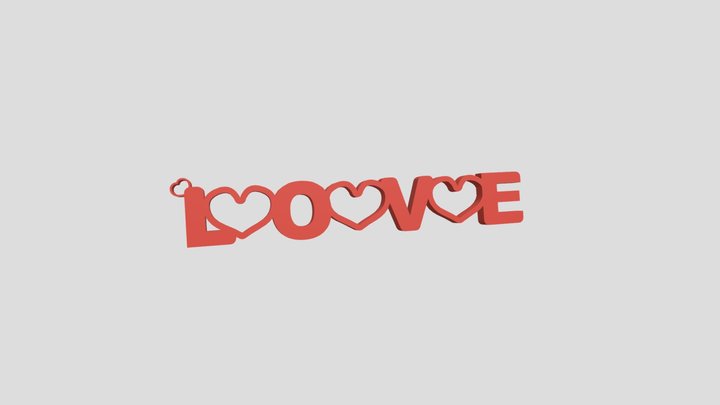 "LoveNote Keyring: Your Message in 3D"