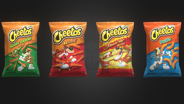 Cheetos | 4 Different Flavours | GAMEREADY 3D Model