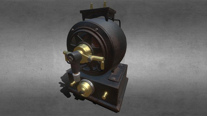 OLD- Victorian Antique Motor Prop 3D Model