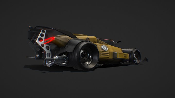 Cyberpunk sportcar #2 3D Model