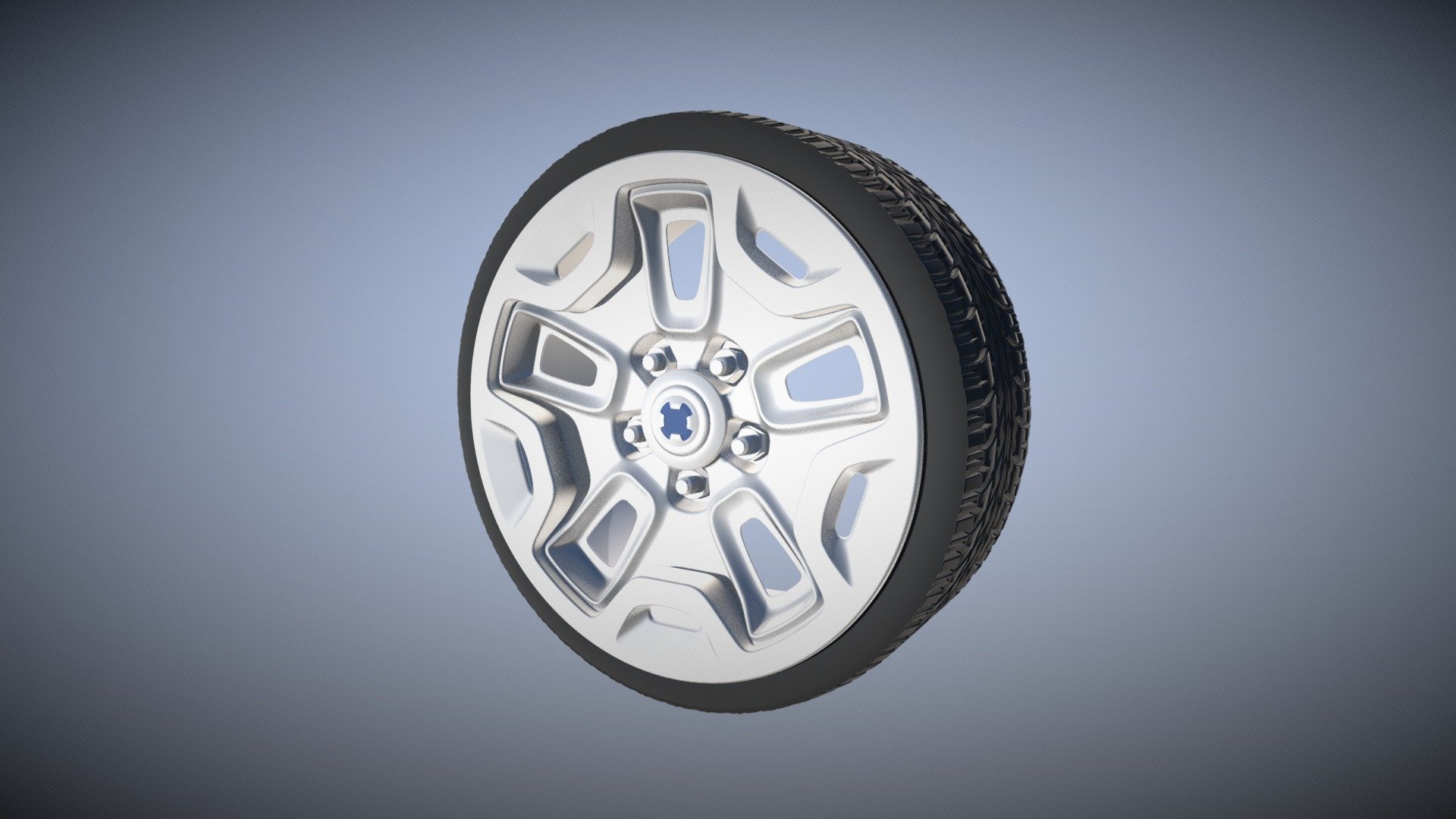 Stylised Car Tire and Rim